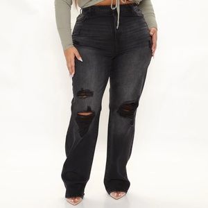 Fashion Nova Straight Leg Jeans size 14